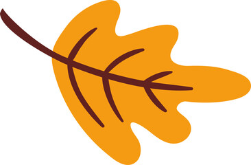 Autumn leaf. Illustration.