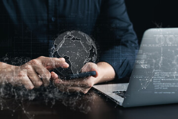 Digital transformation technology strategy,the transformation of ideas and the adoption of technology in business in the digital age, enhancing global business capabilities.