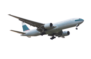 Commercial passenger airplane isolated