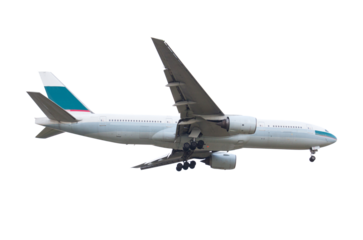 Commercial passenger airplane isolated