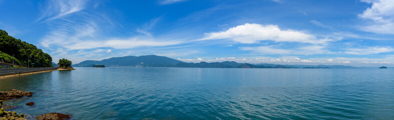 Coast Scenery of Seto Inland Sea, Tobishima Road, Kamikamagari Island