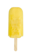 Orange ice cream popsicle  isolated on transparency photo png file 