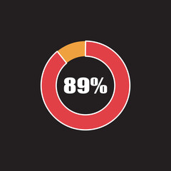 circle percentage diagram showing percentage progress ready-to-use for web design, user interface (UI) or info graphic - indicator