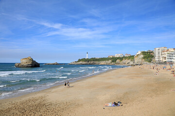 biarritz playa costa verano francia 4M0A3807-as22 - obrazy, fototapety, plakaty