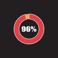 circle percentage diagram showing percentage progress ready-to-use for web design, user interface (UI) or info graphic - indicator