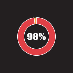 circle percentage diagram showing percentage progress ready-to-use for web design, user interface (UI) or info graphic - indicator