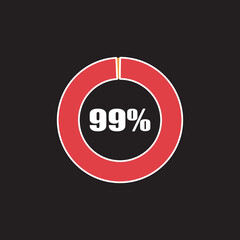 circle percentage diagram showing percentage progress ready-to-use for web design, user interface (UI) or info graphic - indicator