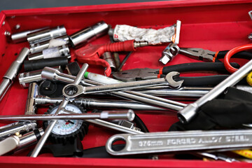 Mechanic tool set in auto vulcanizing and vehicle service workshop