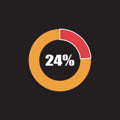 circle percentage diagram showing percentage progress ready-to-use for web design, user interface (UI) or info graphic - indicator