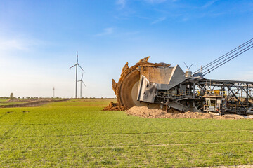 Fototapeta premium Tagebau, Garzweiler, Leuna, Braunkohletagebau