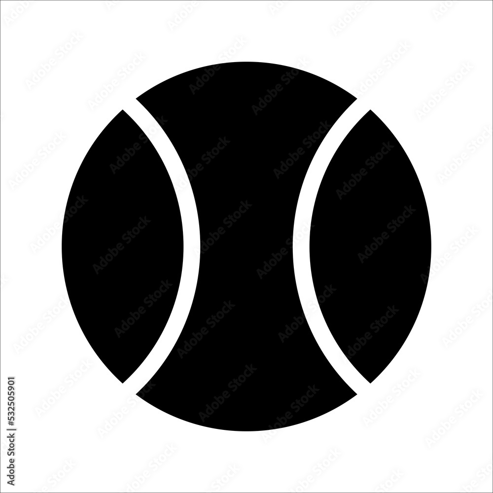 Wall mural tennis ball icon vector illustration template