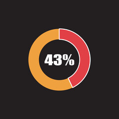 circle percentage diagram showing percentage progress ready-to-use for web design, user interface (UI) or info graphic - indicator