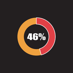 circle percentage diagram showing percentage progress ready-to-use for web design, user interface (UI) or info graphic - indicator