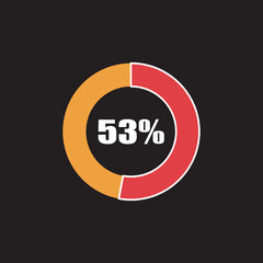 circle percentage diagram showing percentage progress ready-to-use for web design, user interface (UI) or info graphic - indicator