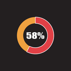 circle percentage diagram showing percentage progress ready-to-use for web design, user interface (UI) or info graphic - indicator