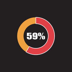 circle percentage diagram showing percentage progress ready-to-use for web design, user interface (UI) or info graphic - indicator