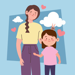 korean mother and daughter