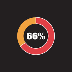 circle percentage diagram showing percentage progress ready-to-use for web design, user interface (UI) or info graphic - indicator