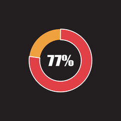 circle percentage diagram showing percentage progress ready-to-use for web design, user interface (UI) or info graphic - indicator
