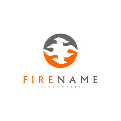 Fire flames, fire Logo design inspiration vector icons