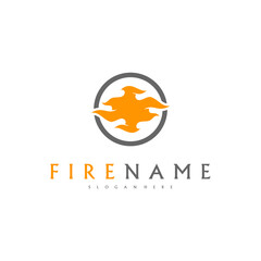 Fire flames, fire Logo design inspiration vector icons