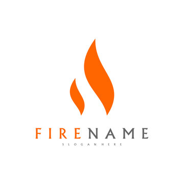 Fire flames, fire Logo design inspiration vector icons