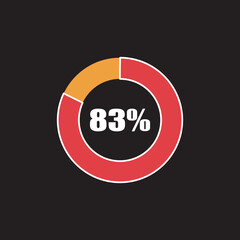 circle percentage diagram showing percentage progress ready-to-use for web design, user interface (UI) or info graphic - indicator