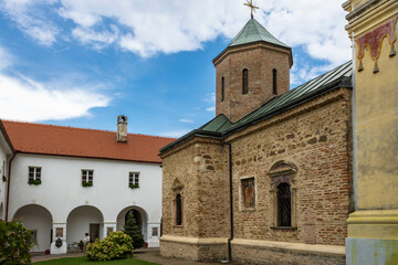 Fototapeta na wymiar Velika Remeta Monastery, Serbian Orthodox monastery on the mountain Fruska Gora