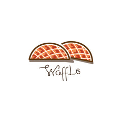waffle icon logo illustration color design vector