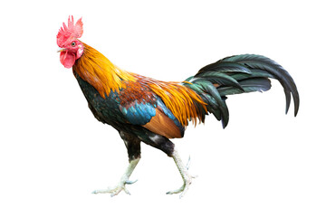 Gamecock rooster isolated - obrazy, fototapety, plakaty