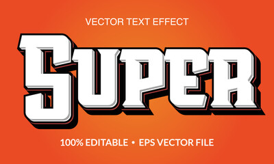 Super Editable 3D text style effect vector template