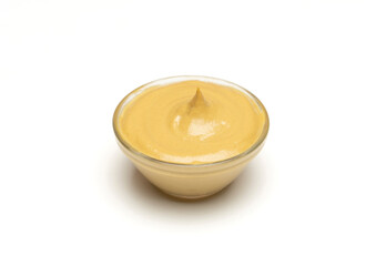 honey mustard sauce in transparent pots
