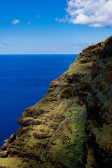 beautiful cliff and sea in paradisiac island