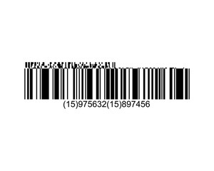 Vector illustration black barcode.
