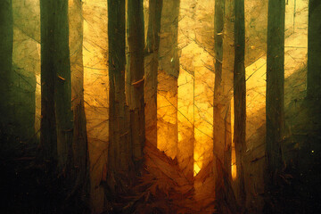 amber paper texture organic lines as abstract wallpaper background design 3d render.