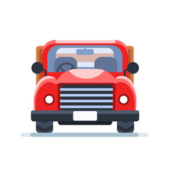 red ranch car vector illustration 