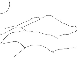 Line Art Mountain