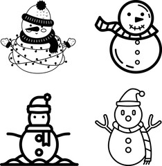 set of snowman