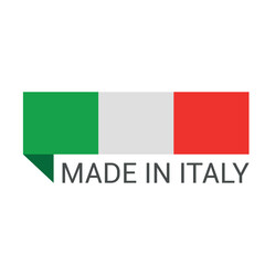 Made in Italy. Italian logo and sticker.
