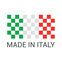 Made in Italy. Italian logo and sticker.
