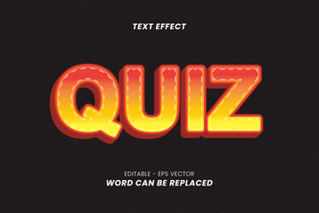 Editable Text Effects - Black Background Modern Theme with Word Quiz