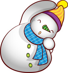 santa merry christmas cartoon character and element