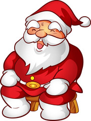 santa merry christmas cartoon character and element