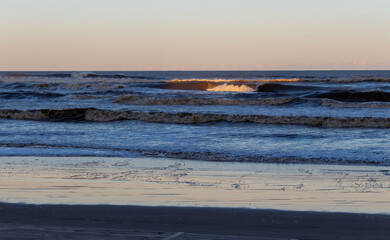 A beautiful landscape of Xangri-lá beach in Rio Grande do Sul, Brazil.	