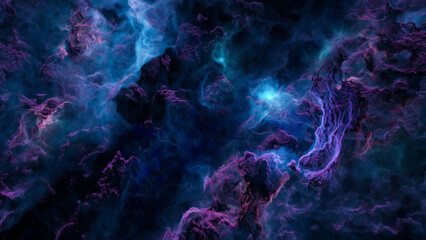 Abstract space background with nebula. 3D Rendering