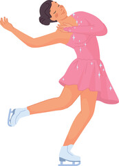 Figure skating athlete training artistic ice show