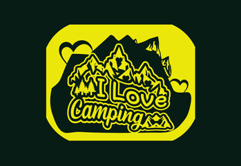 I love camping new t shirt and sticker design