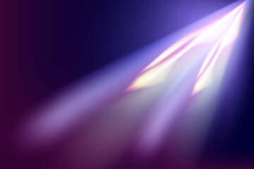 Rainbow highlights on a black background.Glare or reflection from water and glass.Glittering particles for social media backgrounds, product presentations, photo shots.