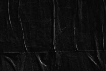 Old black white paper background creased crumpled surface torn ripped posters grunge texture backdrop   - Powered by Adobe