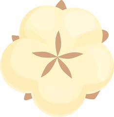 Cotton ball icon cartoon vector. Organic plant. Natural pure